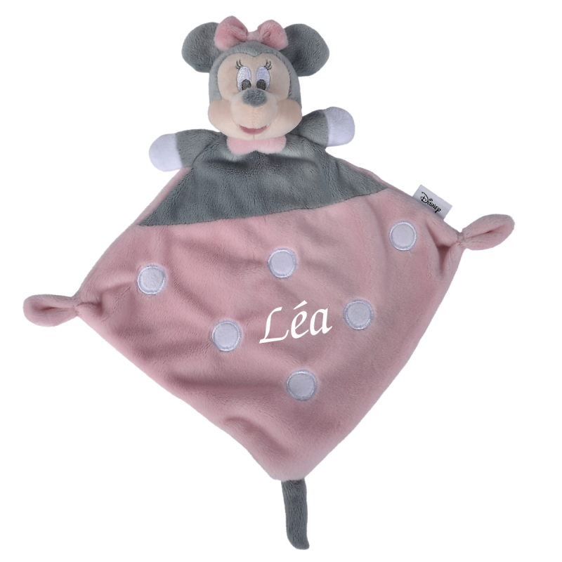  - minnie souris - plat rose pâle gris 25 cm 